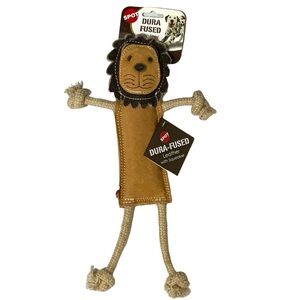 Spot Ethical Pet Jungle Lion Fused Durable Heavy Duty Leather Dog Toy 15 inches